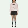 Sudadera sin capucha de cuello redondo con logotipo Off-White SS21, rosa