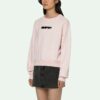 Sudadera sin capucha de cuello redondo con logotipo Off-White SS21, rosa