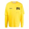 Sudadera unisex SS21 con logo estampado, color amarillo