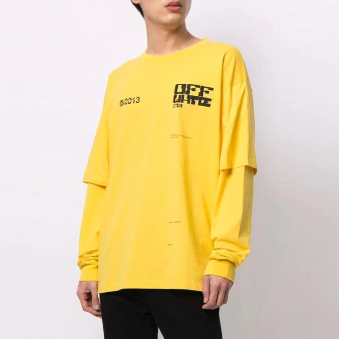 Sudadera unisex SS21 con logo estampado, color amarillo