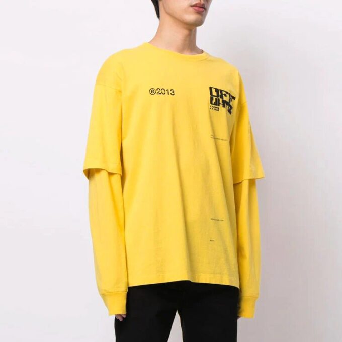 Sudadera unisex SS21 con logo estampado, color amarillo