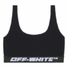 Sujetador deportivo con banda con el logotipo Off-White en blanco roto «Negro»