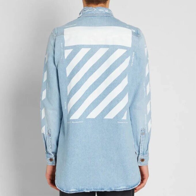 Temperature C/O Virgil Abloh Camisa Denim de hombre Temperature Azul claro
