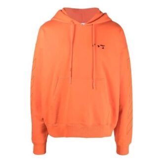 Unisex FW21 con detalle de logotipo y rayas diagonales, naranja