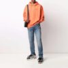 Unisex FW21 con detalle de logotipo y rayas diagonales, naranja