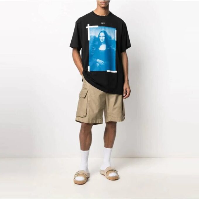 Unisex SS21 Impresión de la Mona Lisa Negro