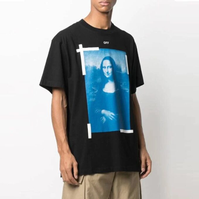 Unisex SS21 Impresión de la Mona Lisa Negro