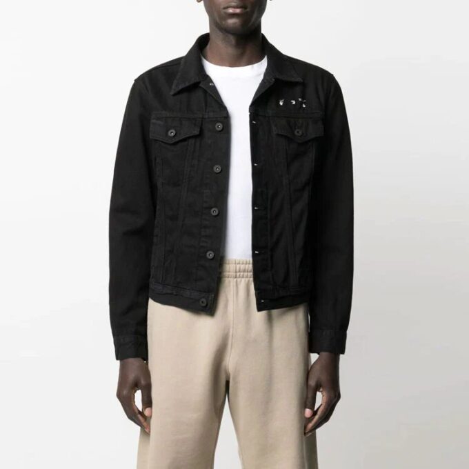 Vaqueros oversize con estampado de Arrows para hombre, temporada primavera-verano 2021, negros