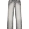 Vaqueros slim relajados con bordado diagonal Vaqueros slim relajados con bordado diagonal