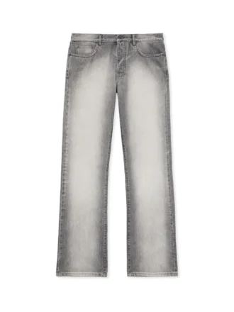 Vaqueros slim relajados con bordado diagonal