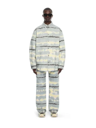 Vaqueros Slim Relax con estampado Tie-dye integral