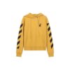 Versión con capucha y cordón, estampado de rayas, amarillo