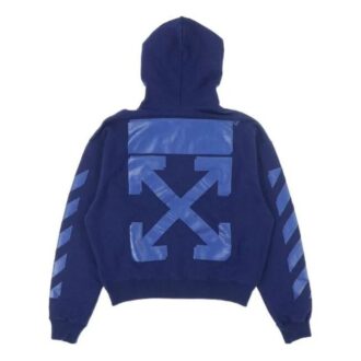 Versión con rayas y logotipo con patrón de flechas Azul