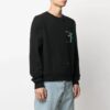Versión de manga larga con cuello redondo y estampado de Arrows SS21, negro