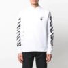 Versión de manga larga con cuello redondo y estampado de grafitis SS21 Blanco
