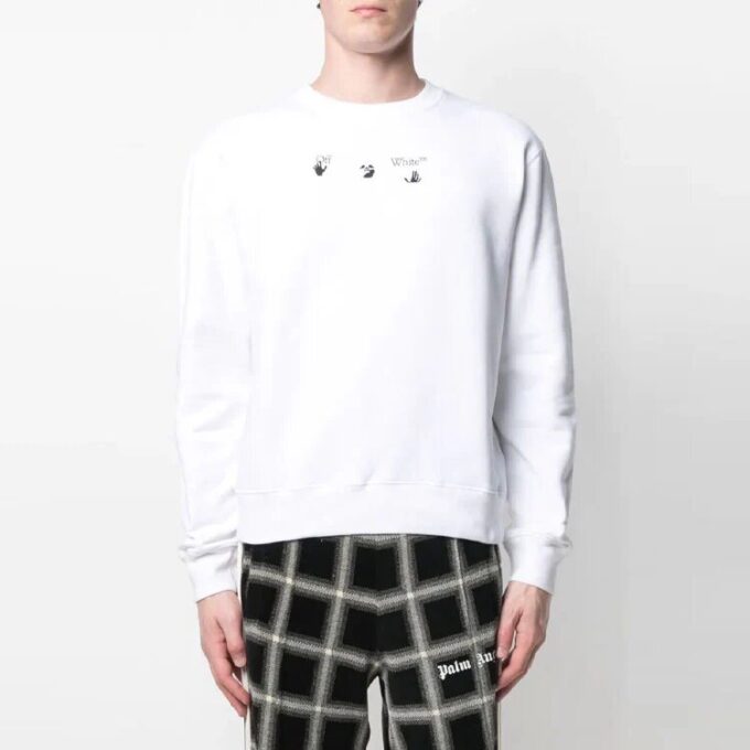 Versión de manga larga con estampado SS21, color blanco