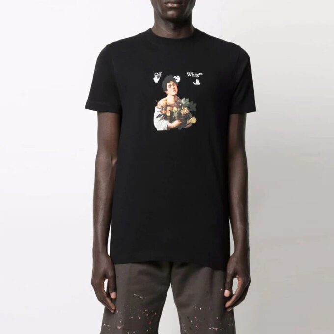 Versión de pantalones cortos y cuello redondo con estampado de dibujos animados, primavera-verano 2021, negro