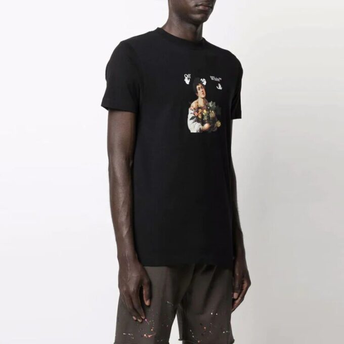 Versión de pantalones cortos y cuello redondo con estampado de dibujos animados, primavera-verano 2021, negro