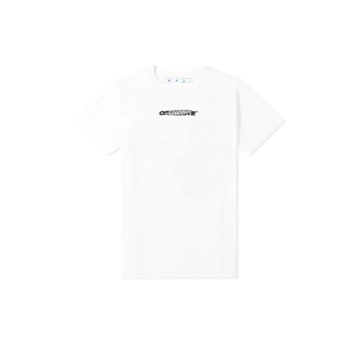 Versión estándar de manga corta con estampado en la espalda, color blanco