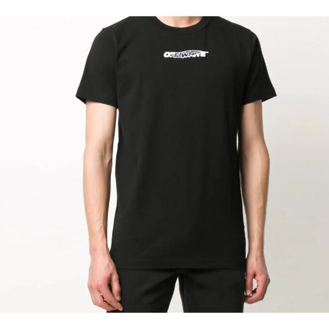 Versión estándar de manga corta con estampado en la espalda, color negro