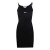 Vestido acanalado Off-White Off-Stamp «Negro»