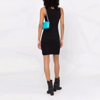 Vestido acanalado Off-White Off-Stamp «Negro»