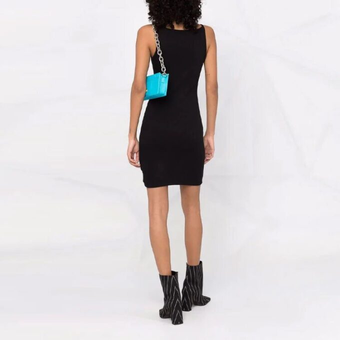 Vestido acanalado Off-White Off-Stamp «Negro»
