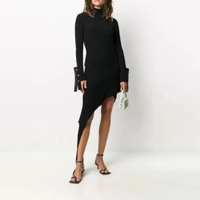 Vestido asimétrico Off-White «Negro»