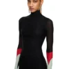 Vestido con inserciones de jersey ligero