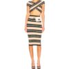 Vestido de punto entrecruzado Off-White «Multicolor»