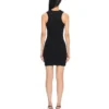 Vestido de remo acanalado OW X Swarovski