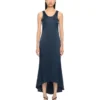 Vestido midi de satén con espalda descubierta