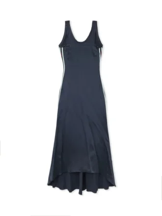 Vestido midi de satén con espalda descubierta