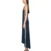 Vestido midi de satén con espalda descubierta