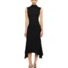 Vestido midi fluido sin mangas