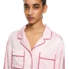 Vestido pijama New Roxy de satén jacquard Off-White en color blanco roto