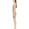 Vestido redondo acanalado con estampado «Spray Off Stamp»