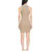 Vestido redondo acanalado con estampado «Spray Off Stamp»