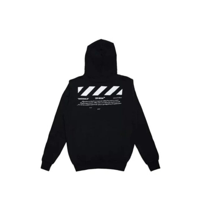 Virgil Abloh 01 Dingonal con estampado alfabético y numérico, versión holgada, negro
