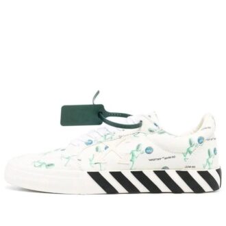 Vulc Low Canvas Alien Logo Applique «Blanco Verde Negro»