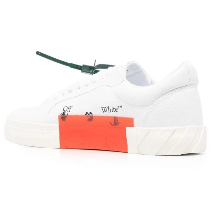 Vulcanized Low de lona «White Black Orange»