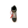 Zapatillas altas de piel y ante con paneles industriales Verde militar