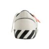 Zapatillas bajas de cuero Vulcanized con contorno «Blanco, negro y naranja»