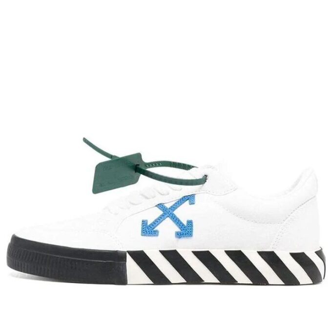 Zapatillas bajas de lona Vulcanized «Blanco, negro, azul y naranja»