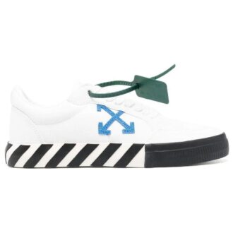 Zapatillas bajas de lona Vulcanized «Blanco, negro, azul y naranja»