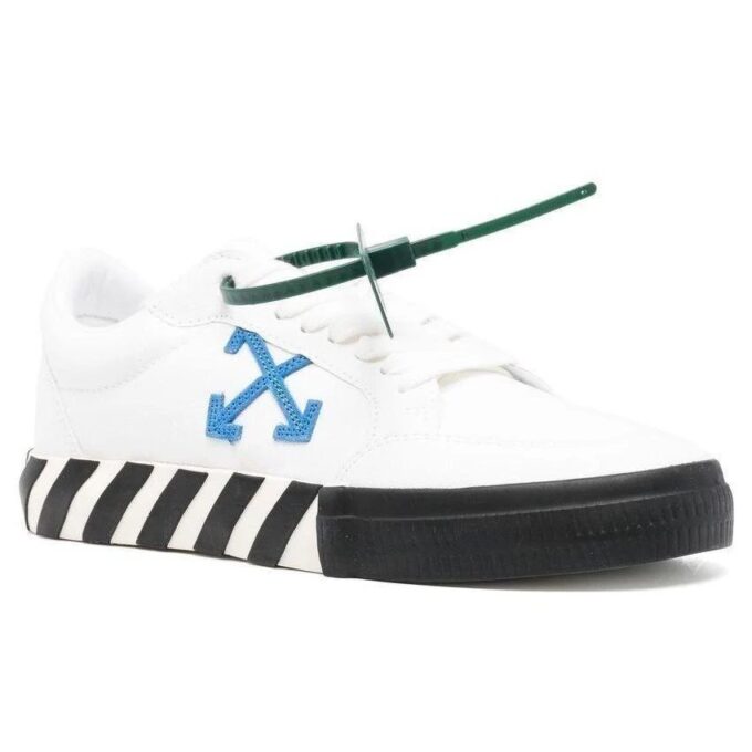 Zapatillas bajas de lona Vulcanized «Blanco, negro, azul y naranja»