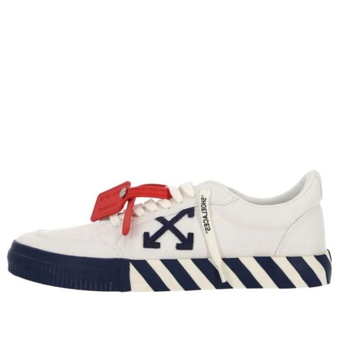 Zapatillas bajas de lona Vulcanized «Blanco, negro y rojo»