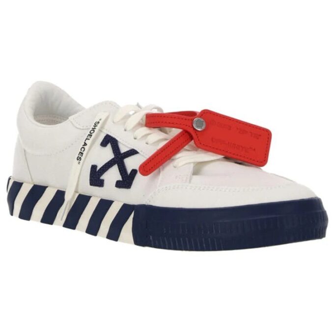 Zapatillas bajas de lona Vulcanized «Blanco, negro y rojo»