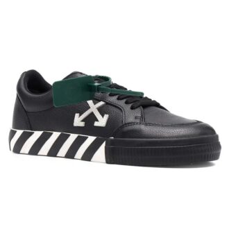 Zapatillas bajas de lona Vulcanized «Negro Blanco Rojo»
