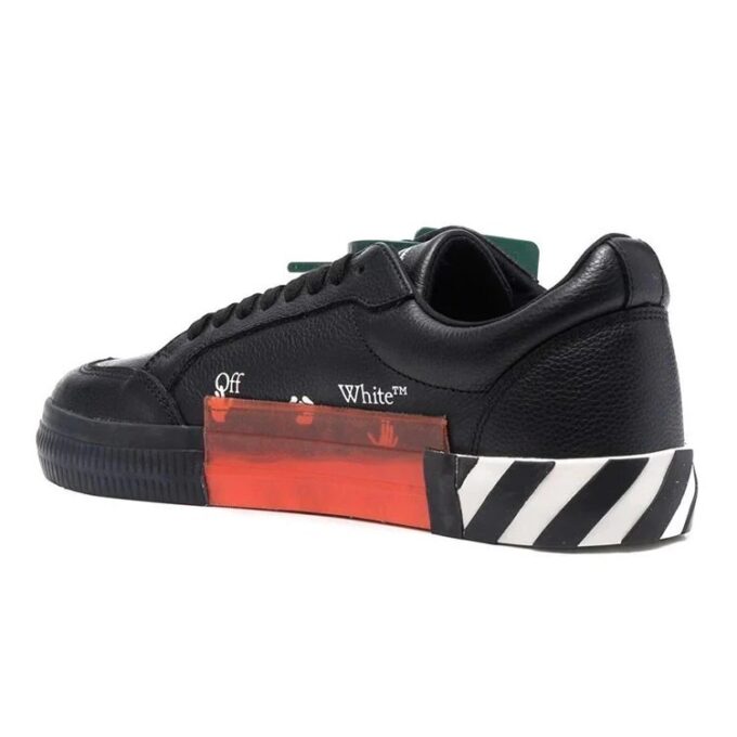 Zapatillas bajas de lona Vulcanized «Negro Blanco Rojo»